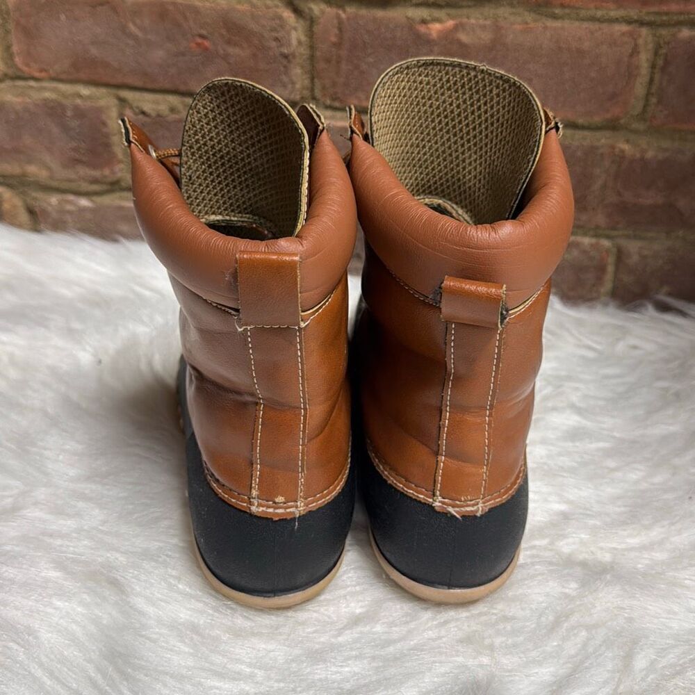 Outwoods Black & Tan Rain/Snow Boots Size 10 - Picture 4 of 9